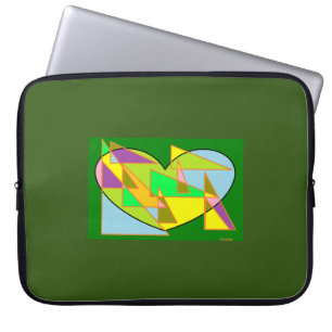 Capa Para Notebook Design abstrato verde no cobrir da bolsa de laptop