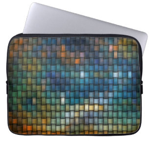 Capa Para Notebook Design composto por listras entrelaçadas coloridas