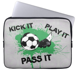 Capa Para Notebook Design da bola e da bota de futebol