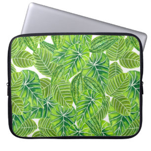 Capa Para Notebook Design das folhas tropicais aquáticas