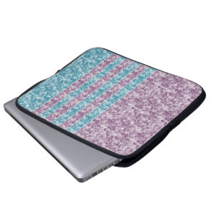 Capa Para Notebook Design de abertura de faixa de púrpura e aqua