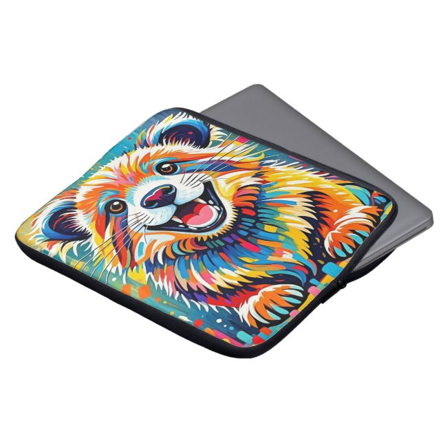 Capa Para Notebook Design de arte animal com negrito, dinâmico (Frente Topo)