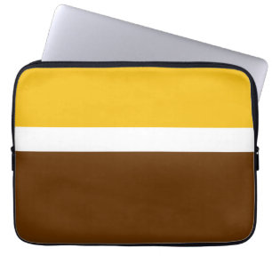 Capa Para Notebook Design de Bloco de Cor Marrom-claro amarelo