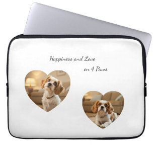 Capa Para Notebook Design de Cachorro em Forma de Coração – “Felicida