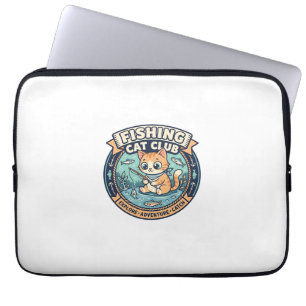 Capa Para Notebook Design de camiseta de gato pescador fofo - Gato Pe