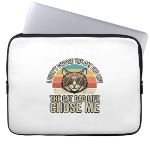 Capa Para Notebook Design de camiseta Vintage Cat Dad Life Chose Me_1