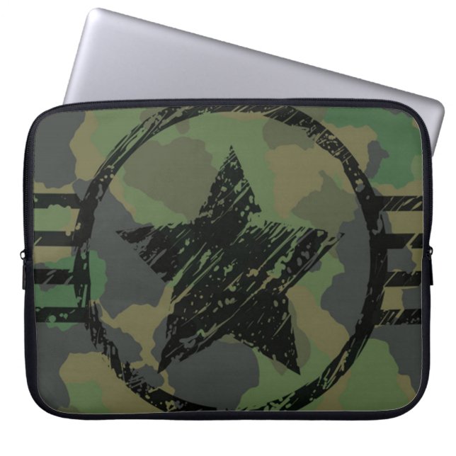 Capa Para Notebook design de camuflagem militar (Frente)