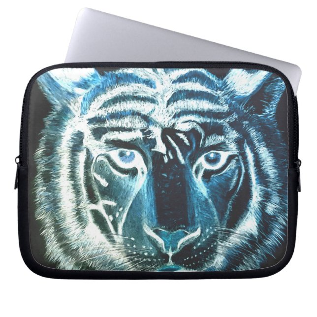Capa Para Notebook Design de de Tigre bolsa de laptop Eletrônica (Frente)