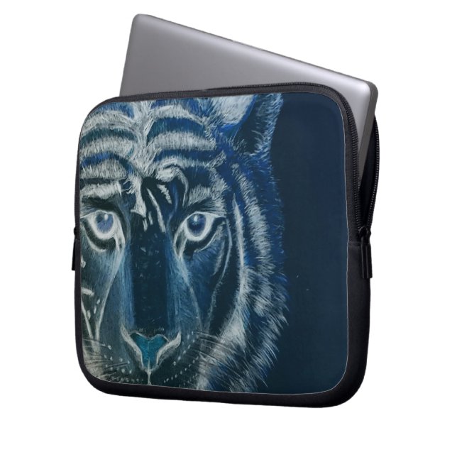 Capa Para Notebook Design de de Tigre bolsa de laptop Eletrônica (Frente Esquerda)