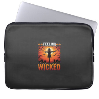 Capa Para Notebook Design de Espantalho de Halloween Sentindo-se Malv