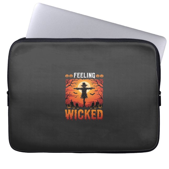 Capa Para Notebook Design de Espantalho de Halloween Sentindo-se Malv (Frente)