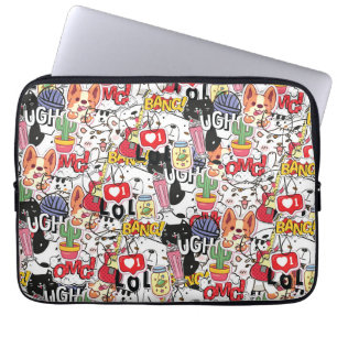 Capa Para Notebook design de estimação engraçado kawaii - amante de a