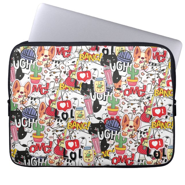 Capa Para Notebook design de estimação engraçado kawaii - amante de a (Frente)