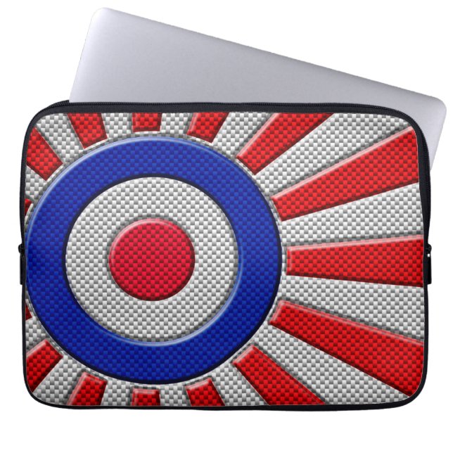 Capa Para Notebook Design de explosão solar Roundel vibrante em estil (Frente)