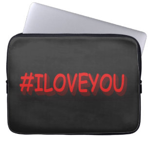 Capa Para Notebook Design de Expressão Bestial "#ILOVEyou". Compre a