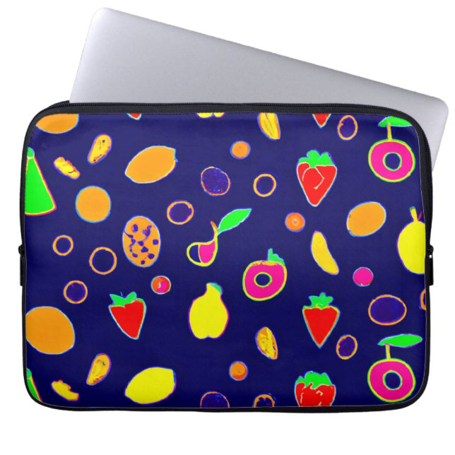 Capa Para Notebook Design de Fiesta de Fruta elétrica (Frente)