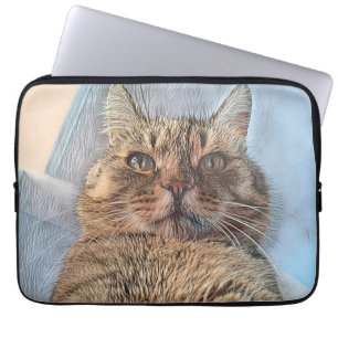 Capa Para Notebook Design de Ilustração de Gato Tigre