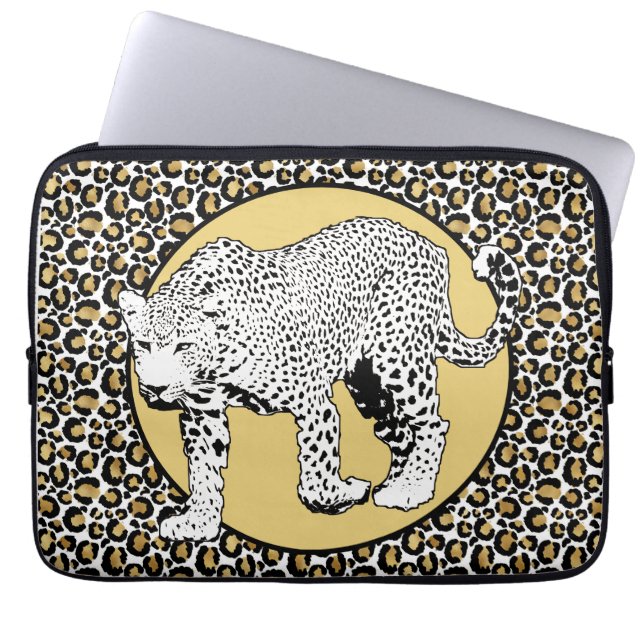 Capa Para Notebook Design de impressão em todo o leopardo (Frente)