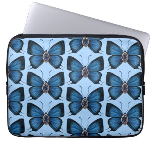 Capa Para Notebook Design de padrão de borboleta azul de setembro