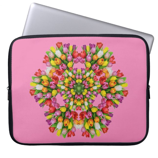 Capa Para Notebook Design de Padrão de Flores para capas Laptop (Frente)