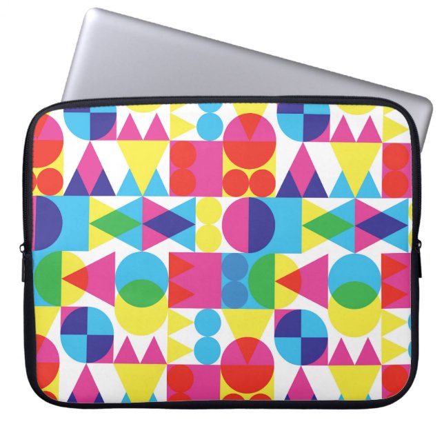 Capa Para Notebook design de padrão geométrico abstrato. (Frente)