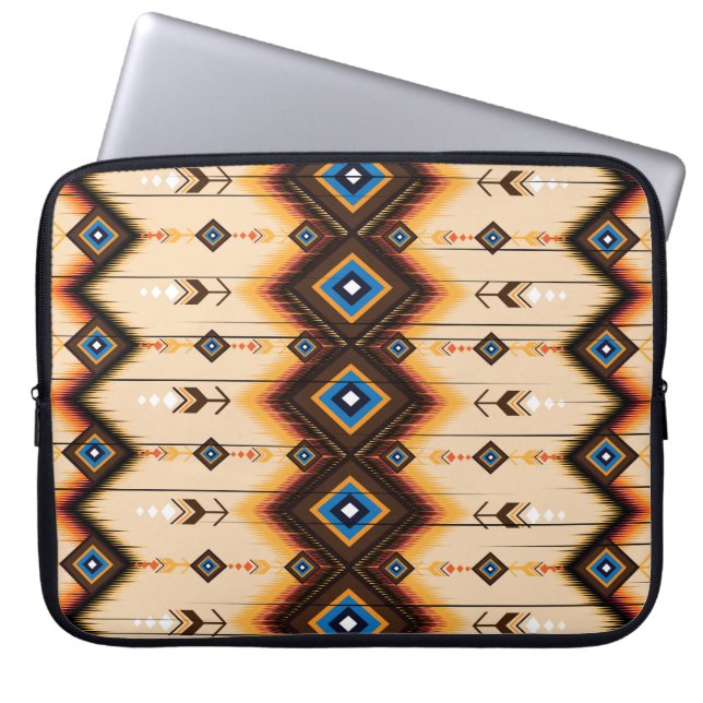 Capa Para Notebook Design de padrão geométrico abstrato, colheita; (Frente)