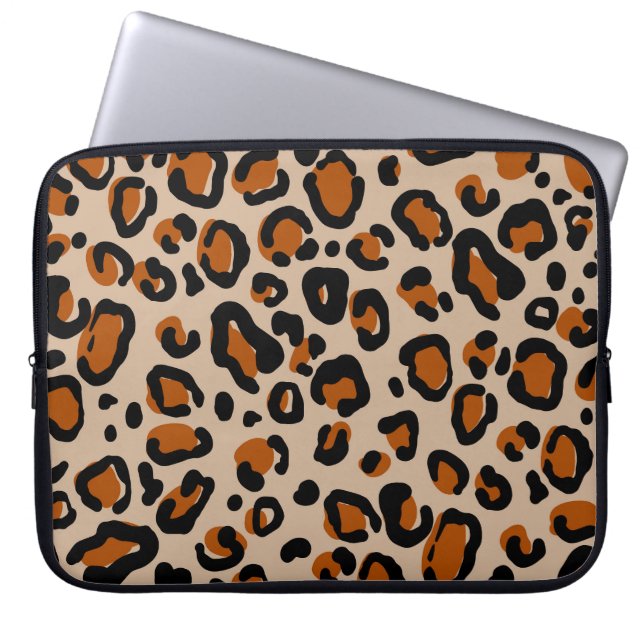 Capa Para Notebook Design de peles de leopardo, padrão sem descontinu (Frente)