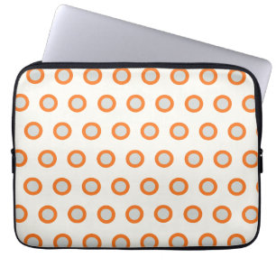 Capa Para Notebook Design de Retro do Círculo Laranja