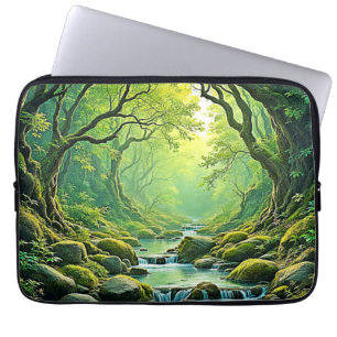 Capa Para Notebook Design de Stream Florestal Encantado