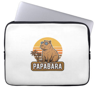 Capa Para Notebook Design de Vetor de Papai Capivara Retro PAPABARA_1