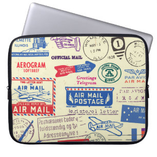 Capa Para Notebook Design do Conjunto de Carimbos do Documento Vintag