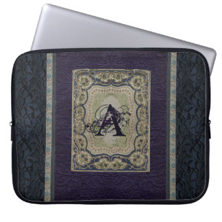 Capa Para Notebook Design do Livro de Tecidos da Vintage Monogramas