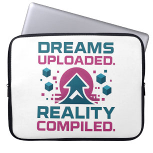 Capa Para Notebook DESIGN do Slogan AI - Dream Uploaded Reality Compi