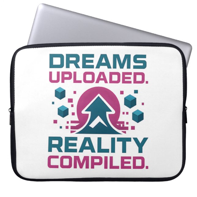 Capa Para Notebook DESIGN do Slogan AI - Dream Uploaded Reality Compi (Frente)