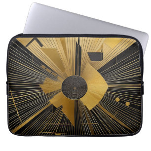Capa Para Notebook Design Dourado e preto