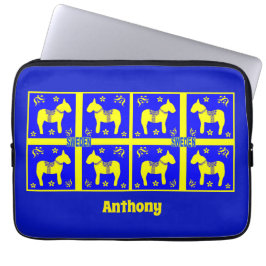 Capa Para Notebook design escandinava, cavalo sueco, personalizar,