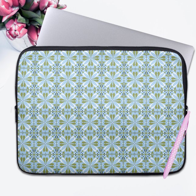 Capa Para Notebook Design Escandinavo Moderno Azul Verde Oliva (Criador carregado)