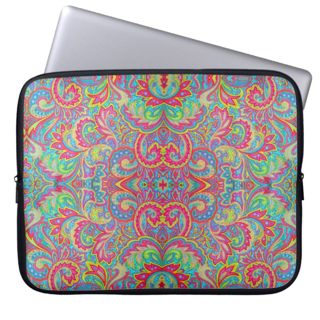 Capa Para Notebook Design floral colorido e bonito (Frente)
