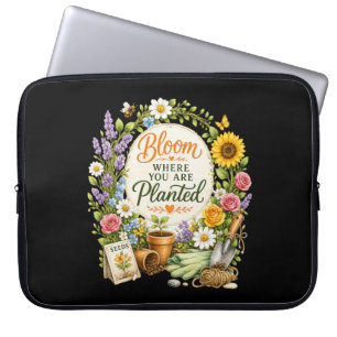 Capa Para Notebook Design Inspirador de Jardinagem Floral em Aquarela
