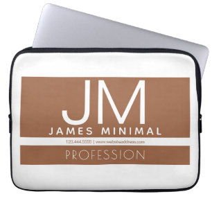 Capa Para Notebook Design Minimalista Profissional Moderno Marrom e