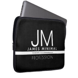 Capa Para Notebook Design Minimalista Profissional Moderno Preto e