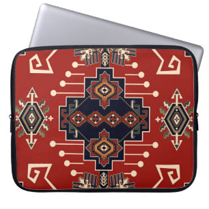 Capa Para Notebook Design Ornamental Rug: Vintage Geométrico.