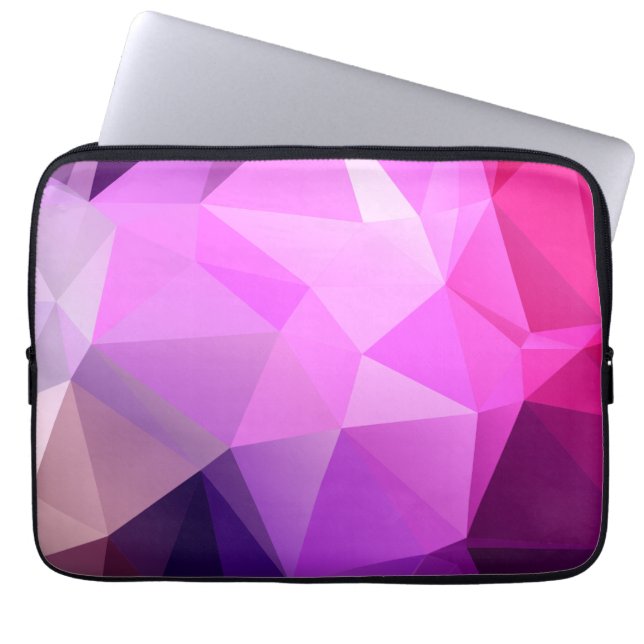 Capa Para Notebook Design poligonal roxo (Frente)