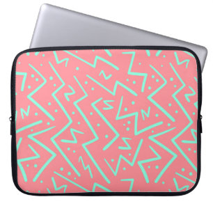 Capa Para Notebook Design Psicodélico Retro Rosa e Verde