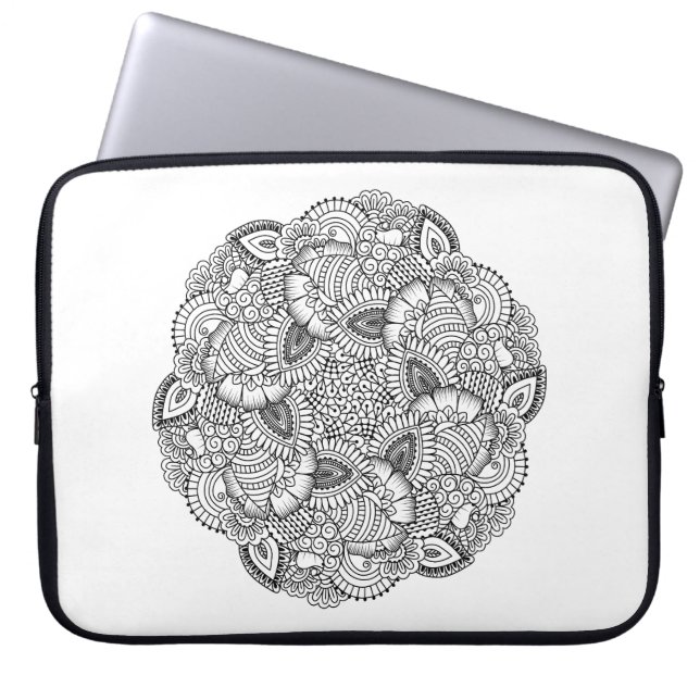 Capa Para Notebook Design redondo do Doodle (Frente)