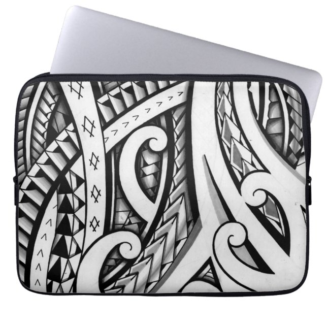 Capa Para Notebook Design tribal maori original do tatuagem com (Frente)