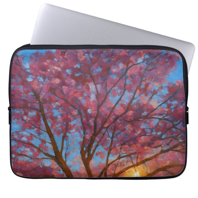 Capa Para Notebook Despertar primavera - Paisagem de Árvore em Sangue (Frente)
