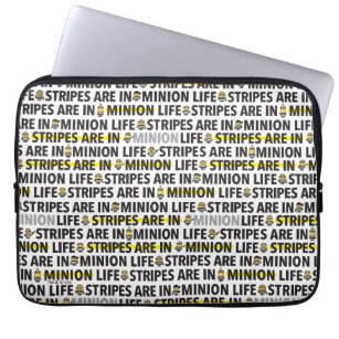 Capa Para Notebook Desprezível   Padrão de texto do Minion Life