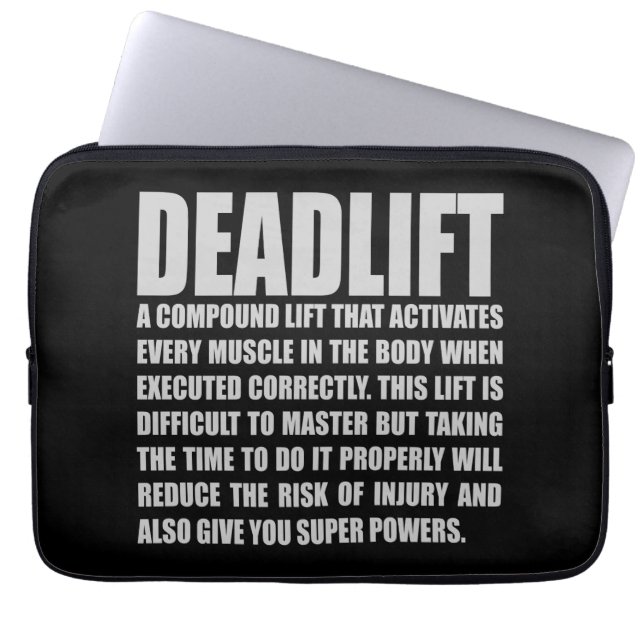 Capa Para Notebook Destaque - Motivação de Workout Engraçado (Frente)