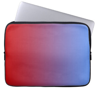 Capa Para Notebook Desvanecimento vermelho às cores azuis, projeto